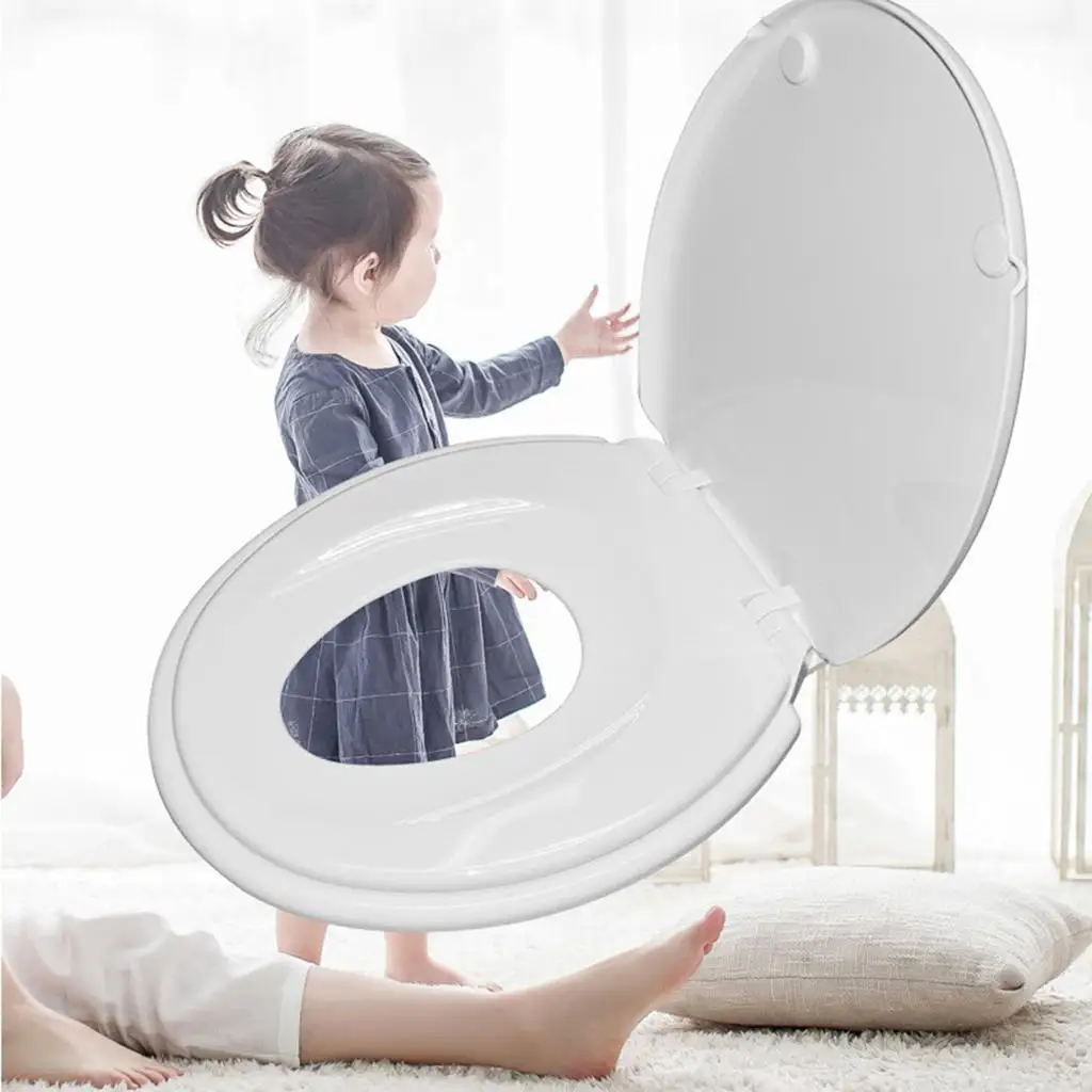 Toilet Seat with Built-In Training Seat Easy To Install PP Material