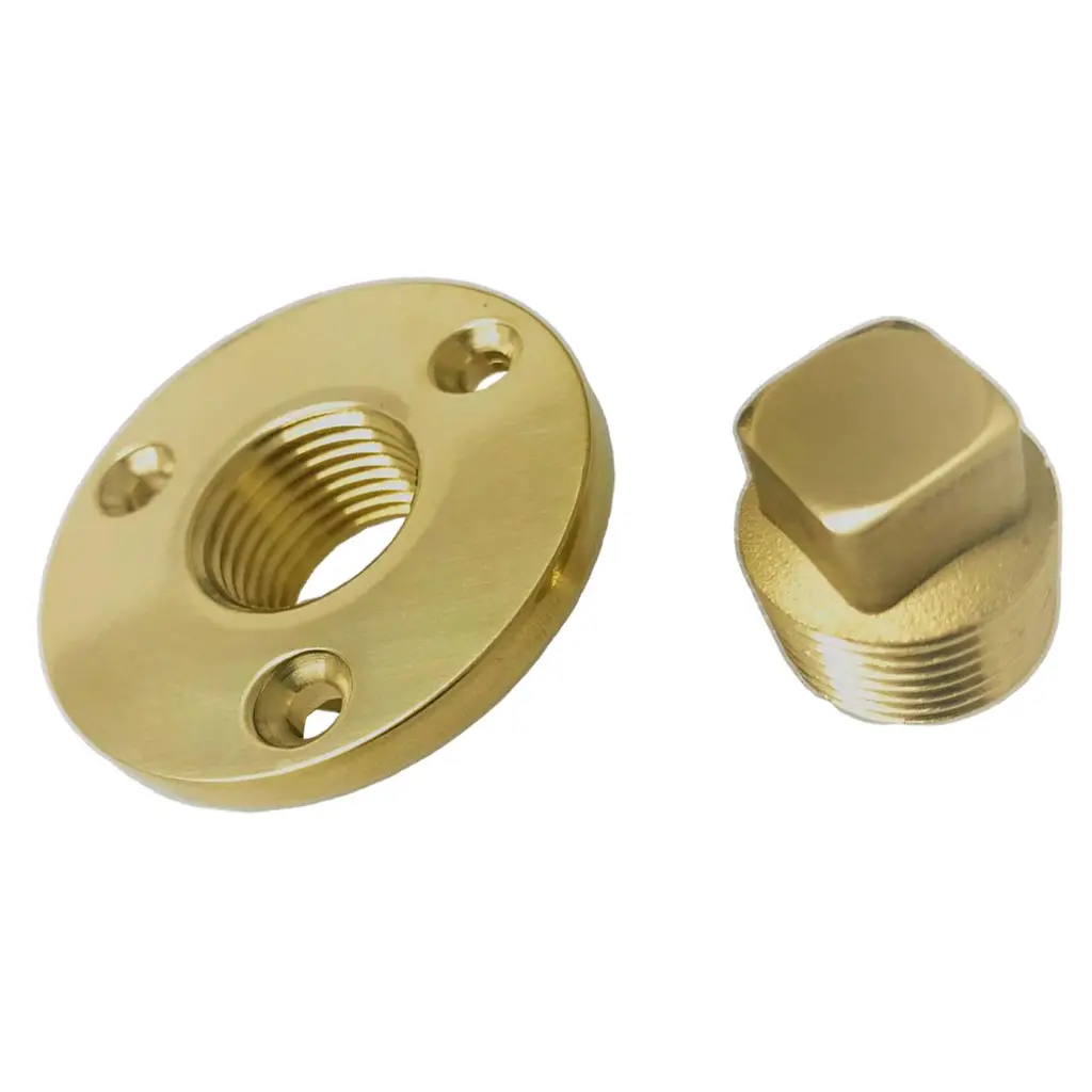 Garboard Drain Plug Cast Bronze Fitting 1 Inch Diameter Hole 1/2inch NPT For Boat Hardware