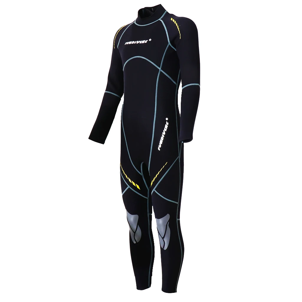 3mm Men Wetsuit Full Suit Diving Swimming Jumpsuit  Guard Black