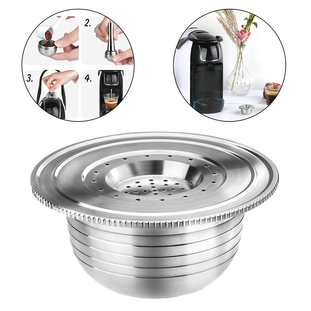 Reusable Capsule Stainless Steel Coffee Capsules  Refillable Compatible For Bialetti Machine