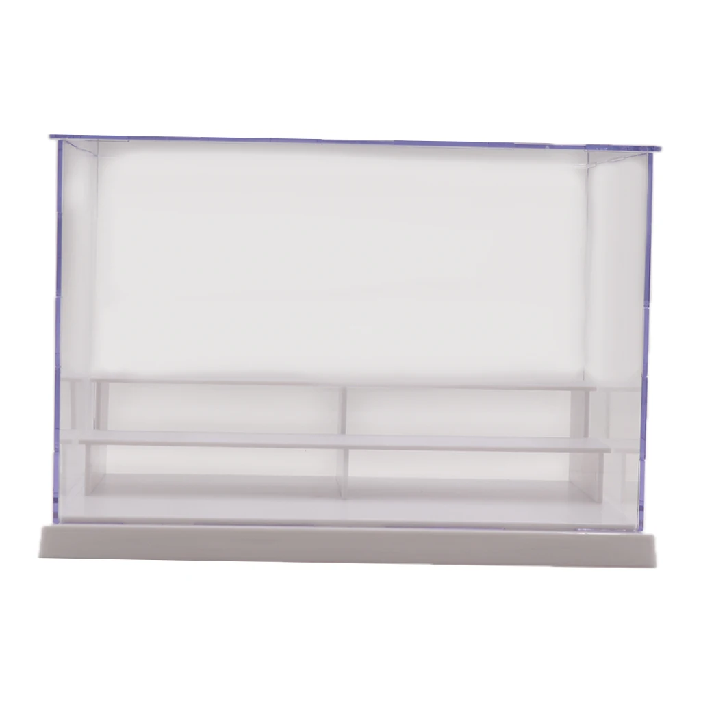 Clear Large 3-Step Display Case Dolls Toys Protective Box Stand Holder Shelf