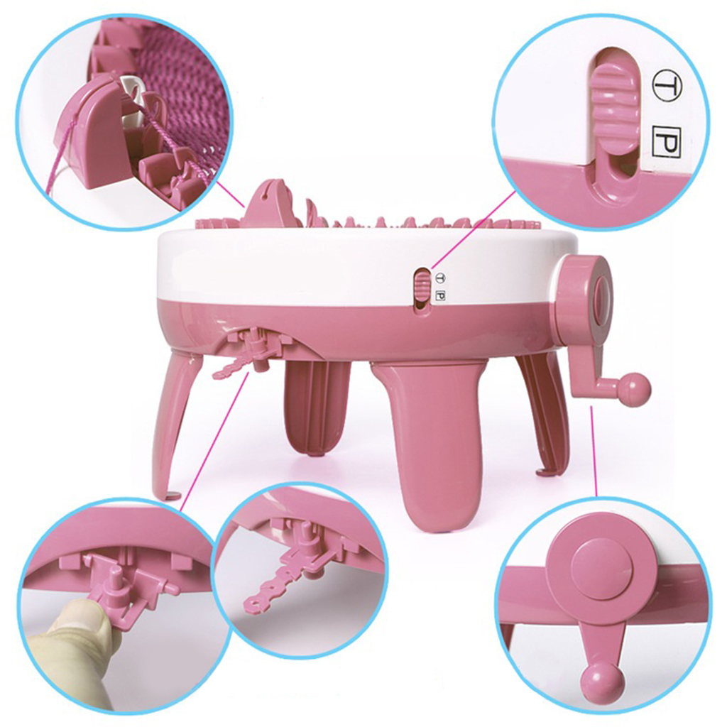 Large Hand Rotating Loom Knitting Machine Weaver Scarf Socks Hat 40 Needles