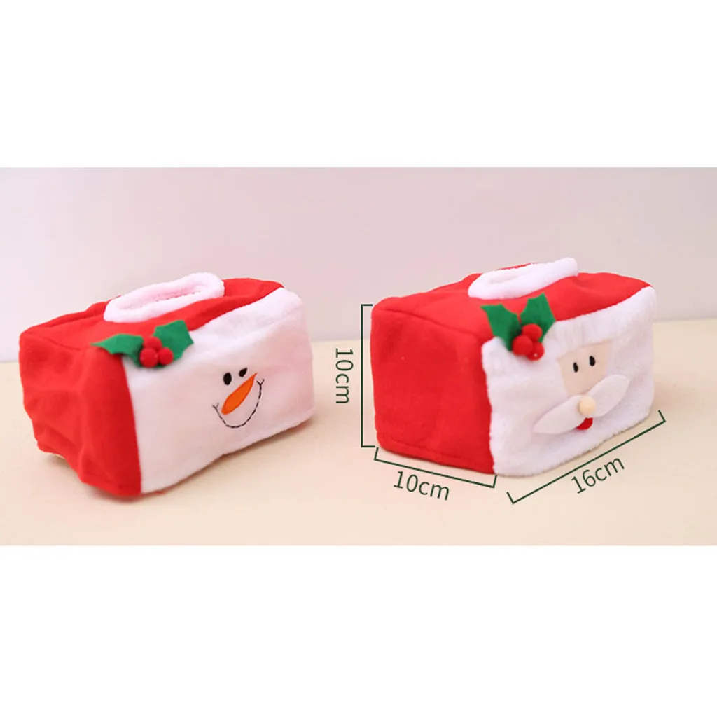 Christmas Santa Claus Tissue Case Box Holder Xmas Party Home Table Decoration LO 