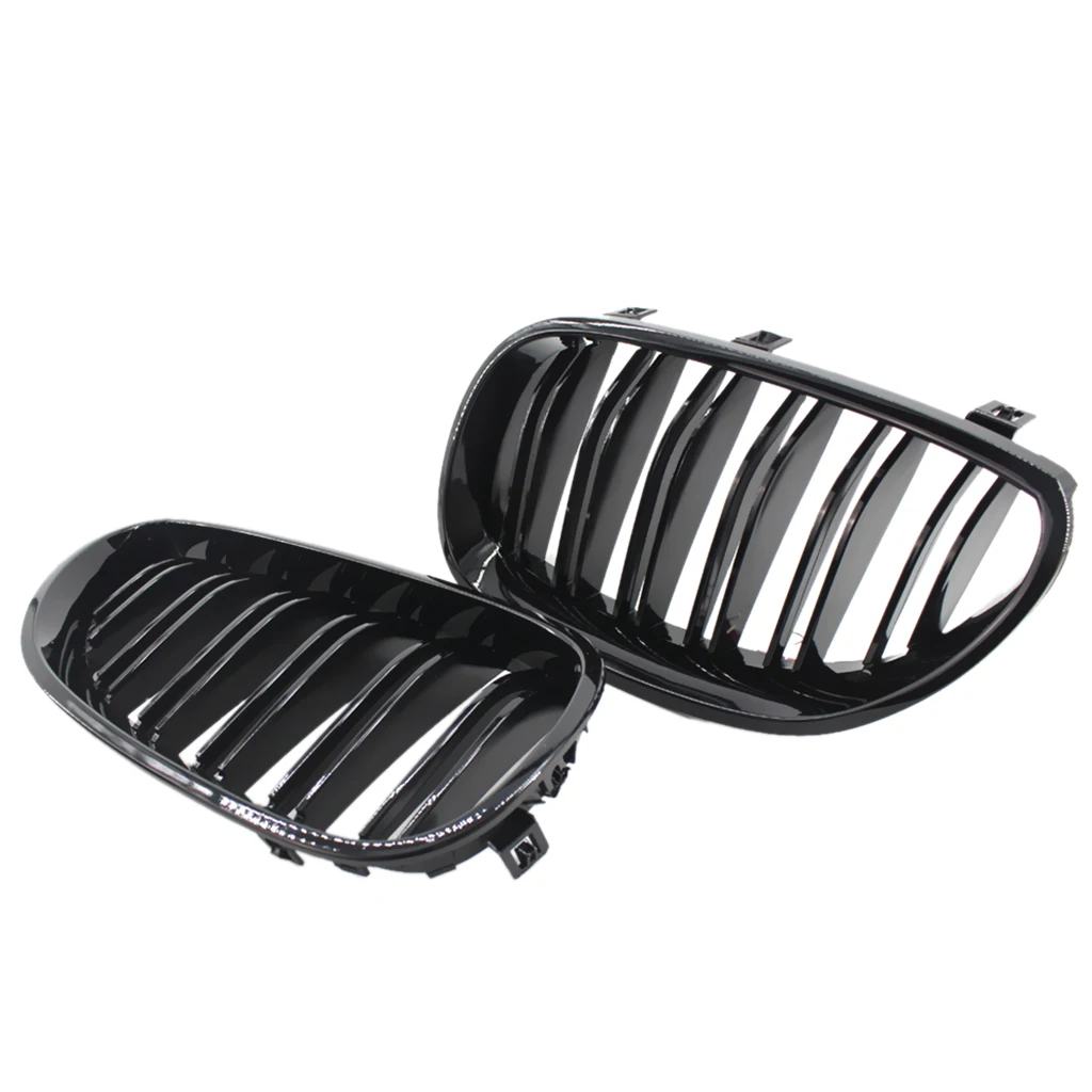 Glossy Black Front Grill Grille Refit For  E60 5Series 2003-2010 #51712155447