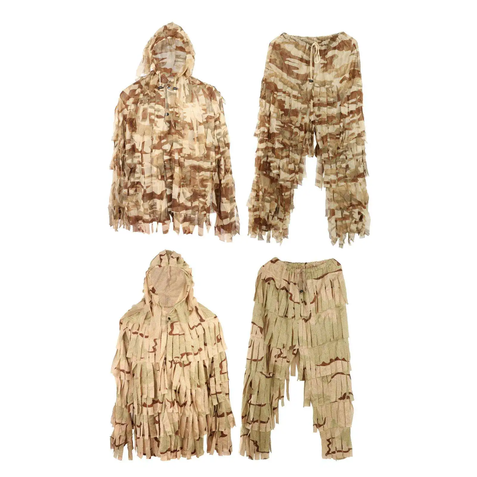 3D Camo Bionic Leaf Camouflage Jungle Hunting Ghillie Suit Set Woodland Sniper Birdwatching Ghillie Suit