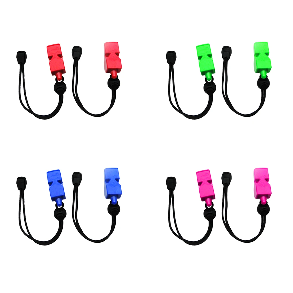 2 Pieces Safety Whistle Lanyard for Emergency Diving Water Sports