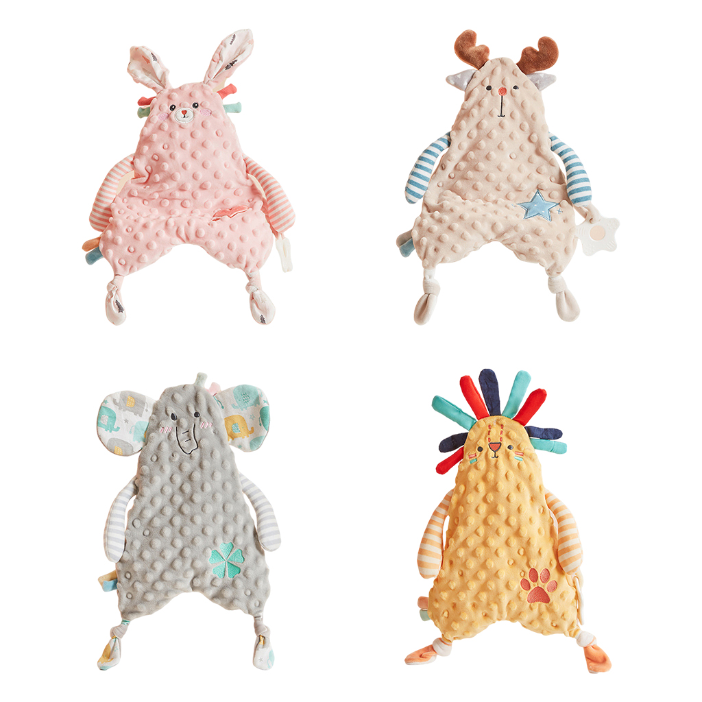 Newborn Soft Baby Animal Puppet Toy Gift Baby Comforter Blanket Baby Nursery Toddler Security Cartoon Animal Toy Bath Blanket