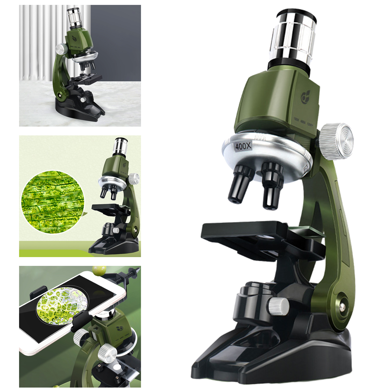 Children Microscope Preschool Science Kit 1200X Magnification for Boys Girls
