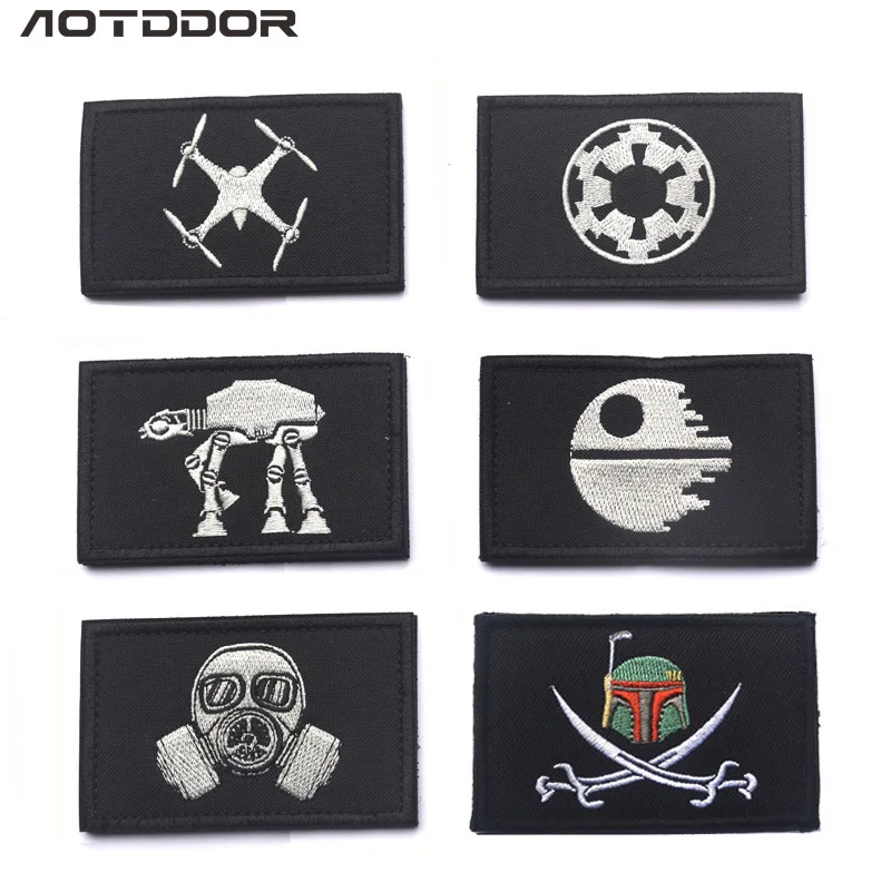 Disney Star Wars AT-M6 Anime patch Accessories Iron On Embroidered patches Movie TV Peripheral Clothes Accessories Children Gift