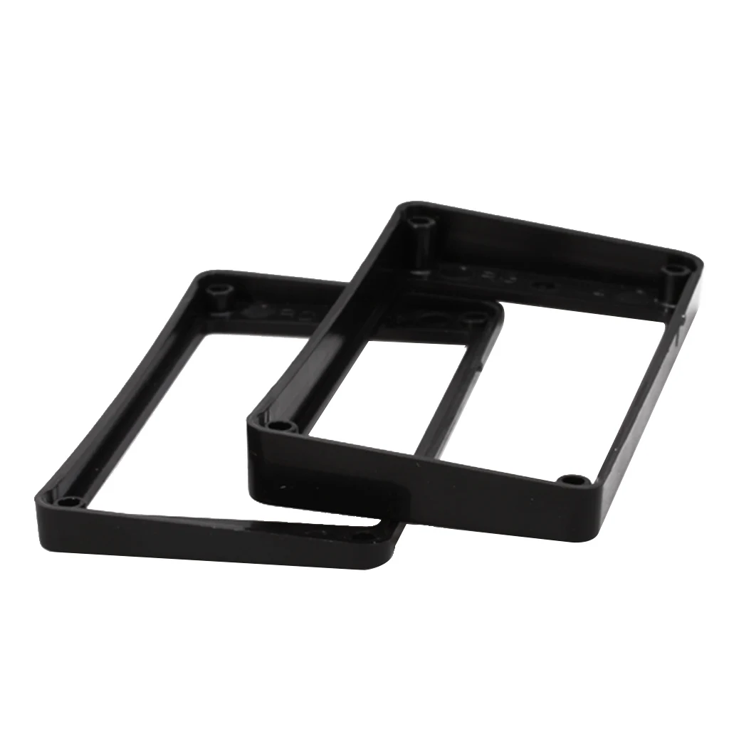 2Pcs Cream Black Curved Plastic Humbucker Pickups Frames Holder Mounting Rings for Electric Guitar Parts Accessories 