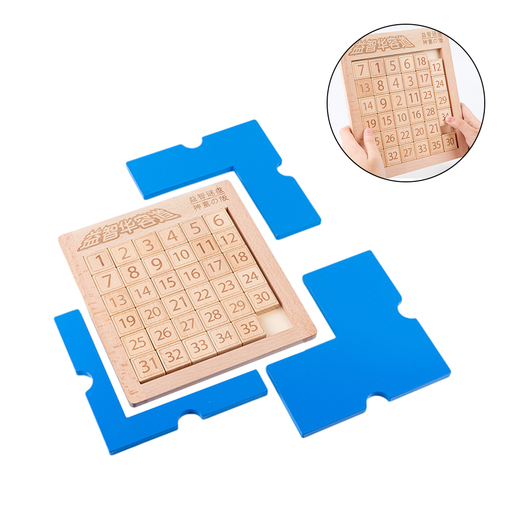Vintage Sliding Number Toy Digital Puzzle Games Brain Teaser Sliding Block Math Educational Toys for Kids Boys Girls Gift