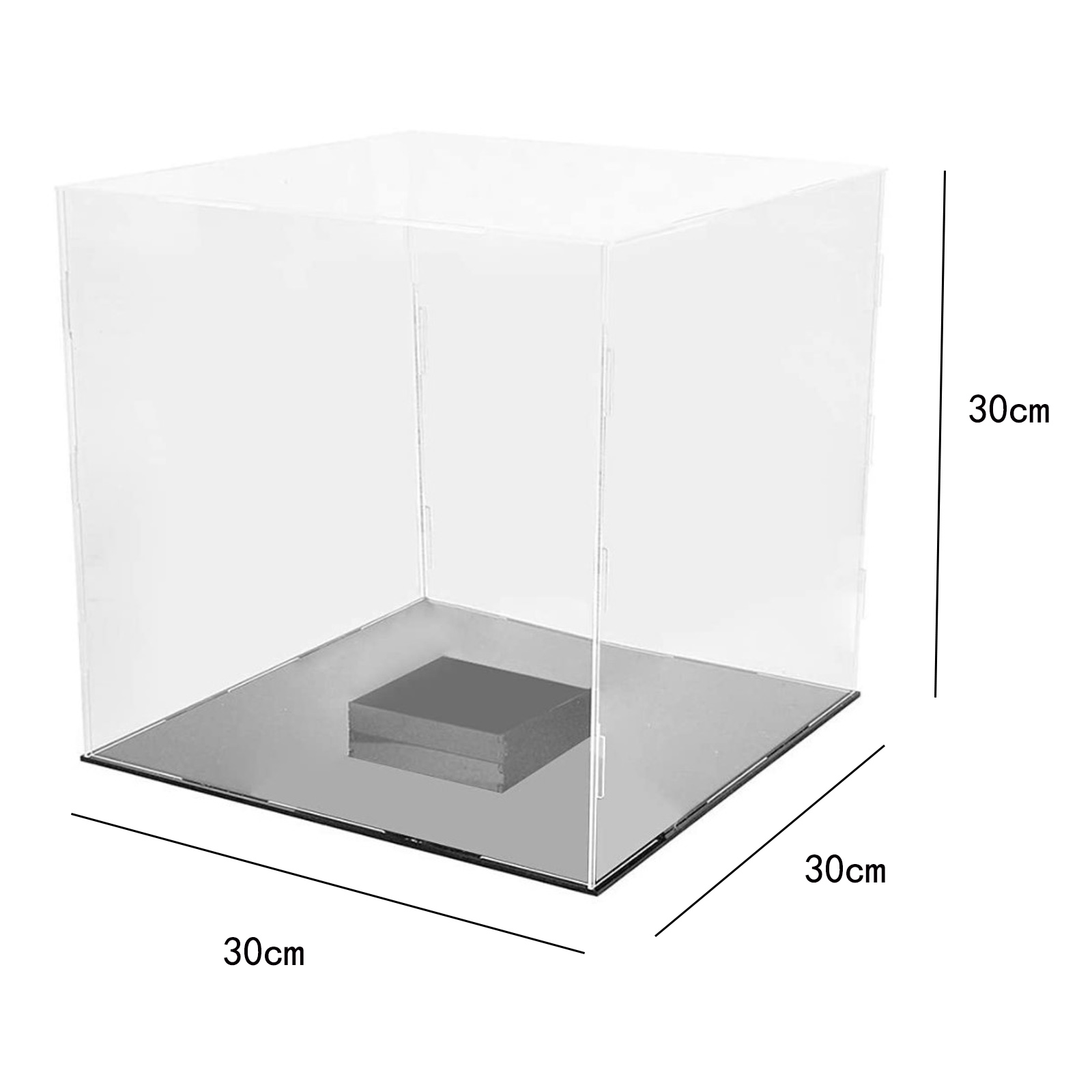 30x30x30cm Clear Case Box Dustproof Cube Perspex for Basketball Display