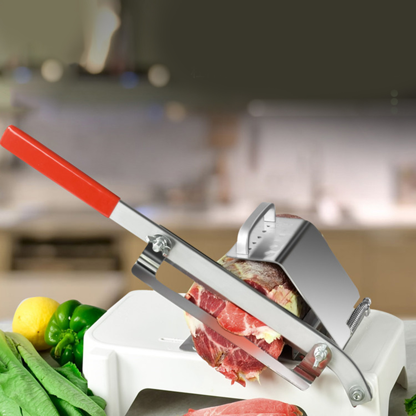 Stainless Steel Household Kitchen Manual Frozen Meat Slicer Cutter Hand Cutting Mutton for Hot Pot Home