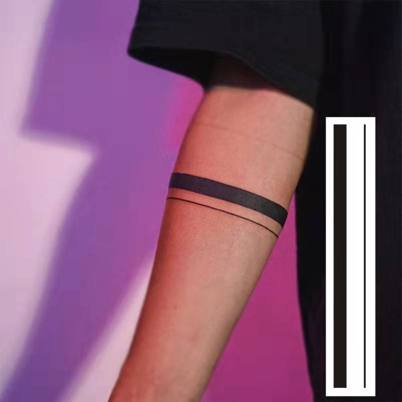 Best of Black Stripe Waterproof Temporary Tattoo Stickers Male Arm Streak Line Punk Style Art Fake Tattoo Personality Leg Tattoo Female Reviews & Tips