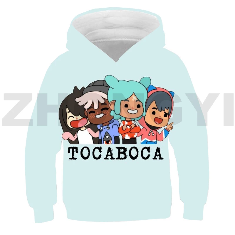 hoodie adolescente anime toca boca moletom oversized pulôver crianças streetwear