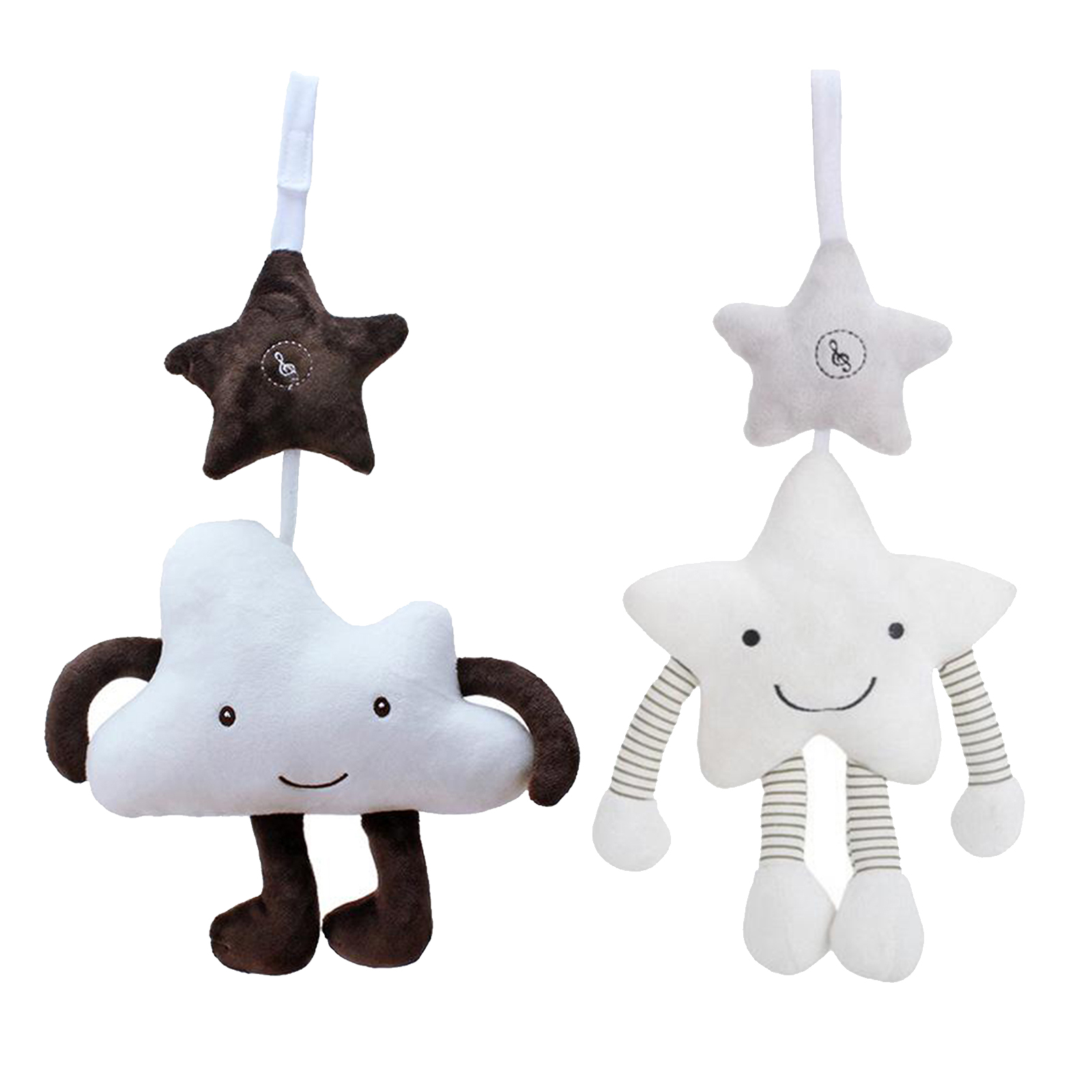 Baby Hanging Rattles Toys Soft Car Seat Stroller Plush Cartoon Toy Gifts