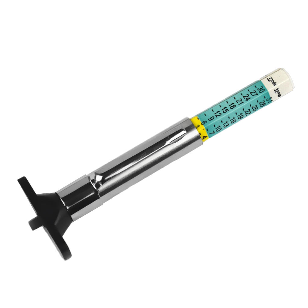 Tire Tread Depth Gauge (Color Coded), Accurate Measurement Tools - Depth Range: 1-25mm, Green