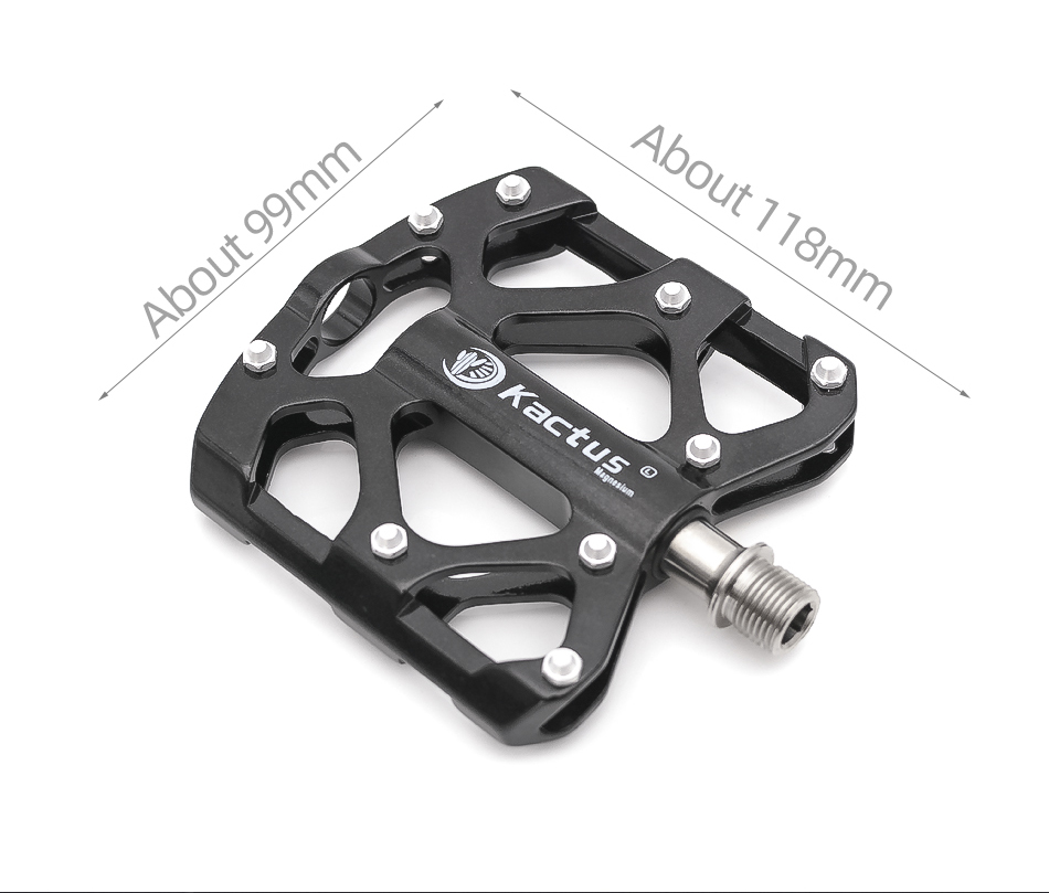 KACTUS Ultralight Titanium Axle MTB Road Bike Pedals Magnesium Alloy Body BMX Anti Skid XC DH 18T Cycling Part MTB Accessories
