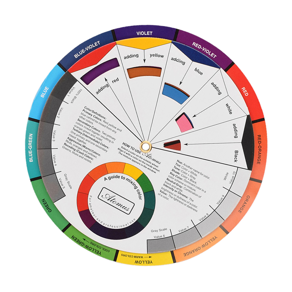 Permanent Makeup Pigment Color Wheel Mixing Guide For Mixture of Paint Tattoo Accessories Ink Swatches Board