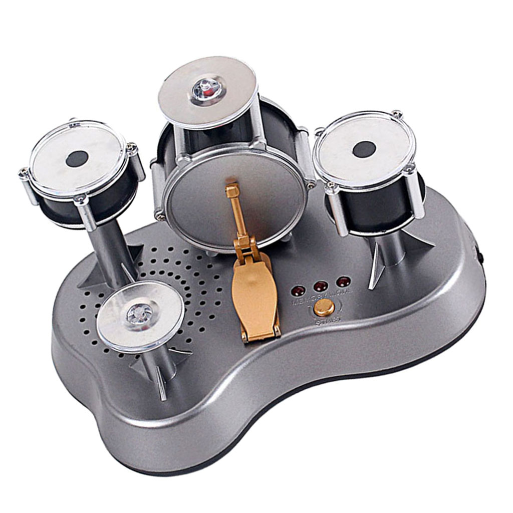 Mini Finger Drum Set Touch Drumming LED Light Percussion Music Toys Age 5+