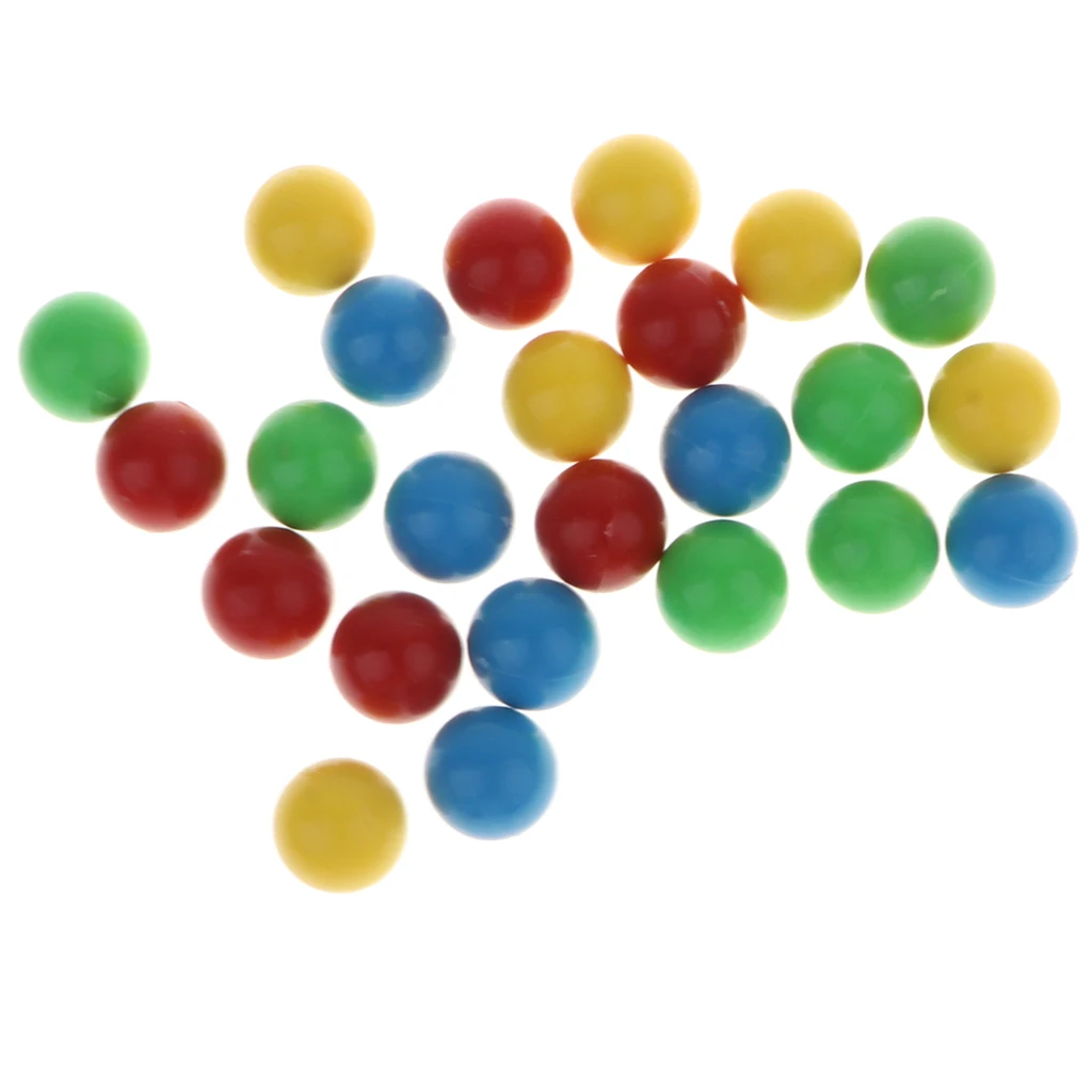 24pcs Colorful Beads Mini Desktop Hungry Frog Game Replacement Parts Feeding Frog Game Accessories for Kids Party Play Toys