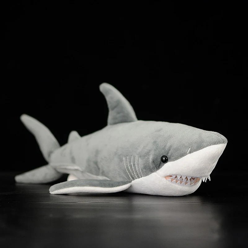 Shark great white large soft toy plush cartoon ocean sea sealife fish 45 cm 