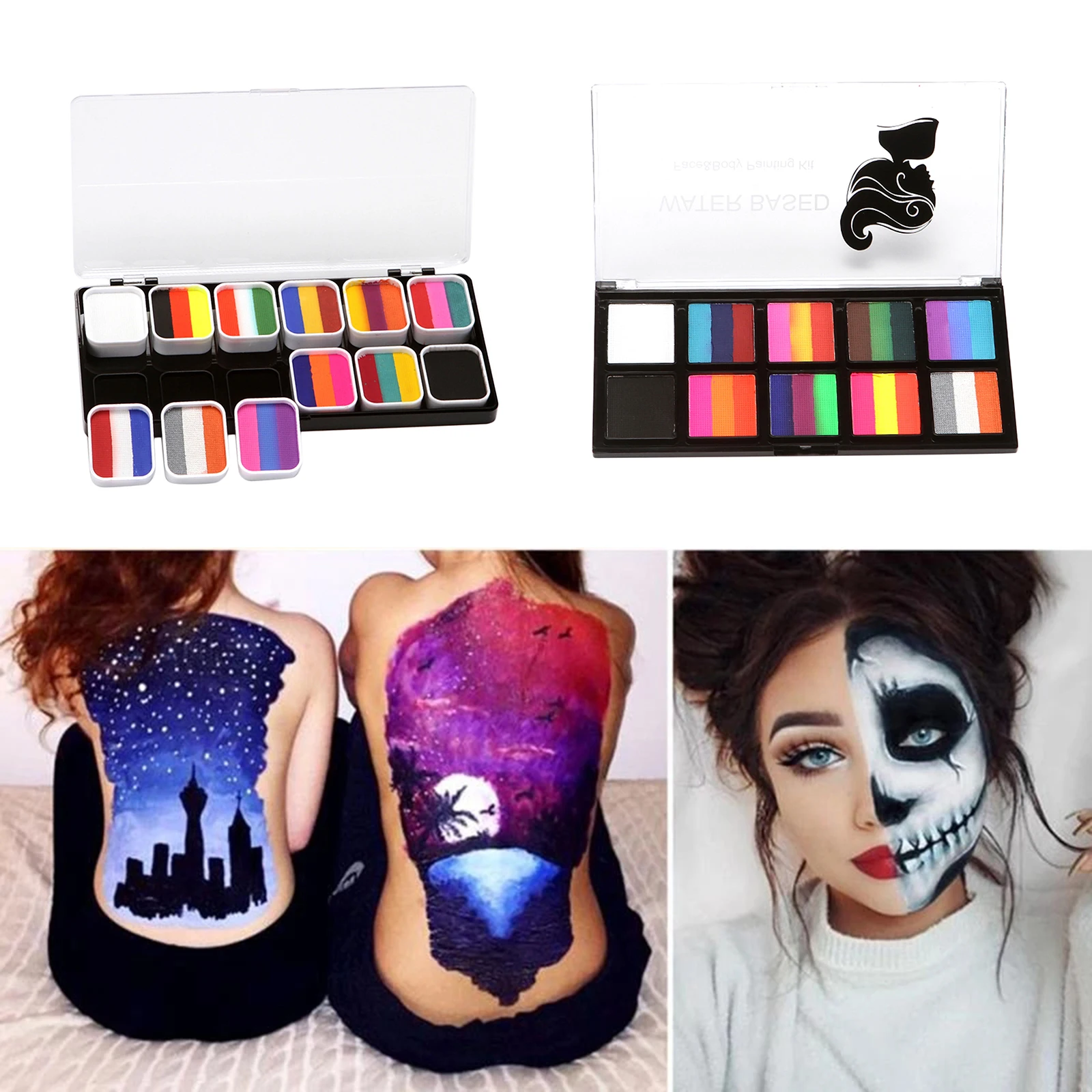 Paint Face Body Painting Pigment Art Theme Party, Halloween, Fancy Dress Party Painting Toys for Kids Adults