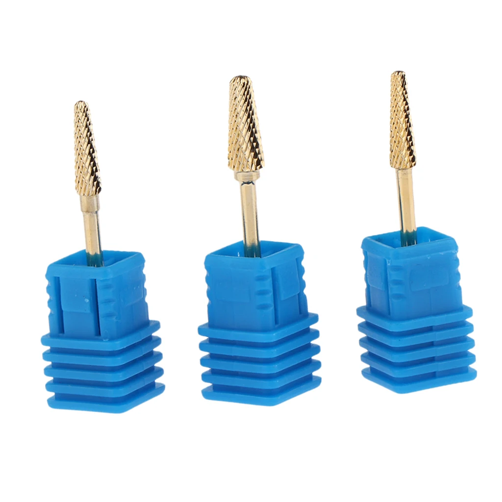 3x Diamond Nail Drill Bits for Electric Manicure Pedicure Cutter Nail Files