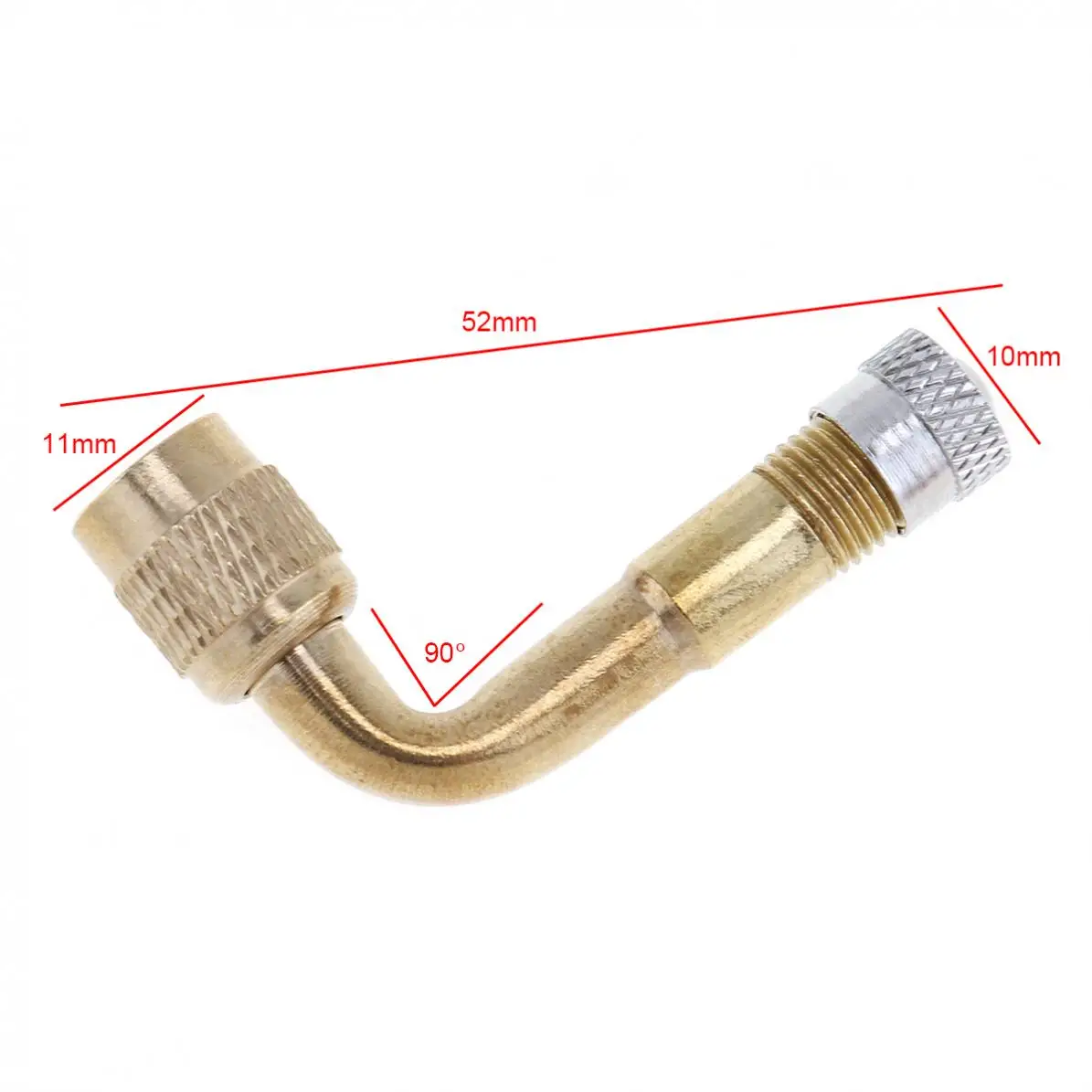 90Degree Brass Air Tyre Extension Valve Motorcycle Car Truck Bicycle Scooter-CYN 