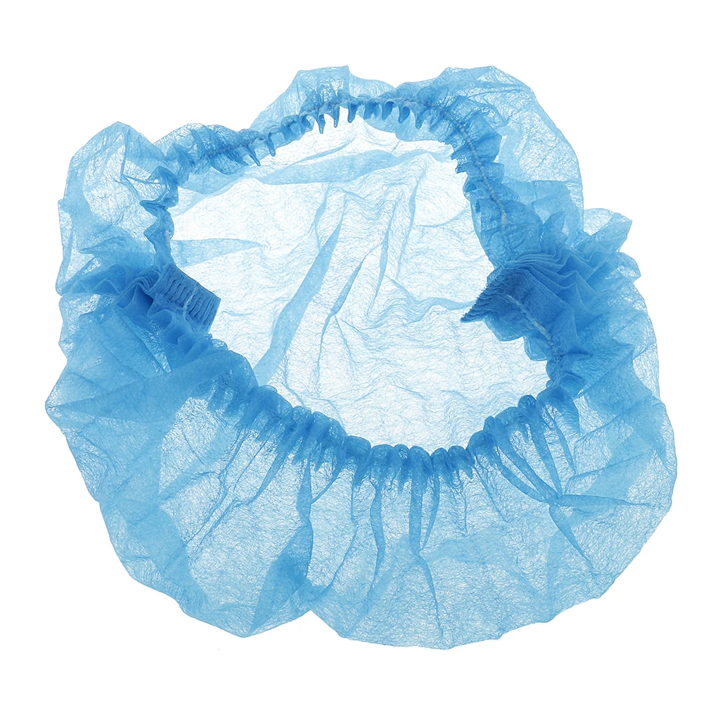 10pcs Elastic Disposable Non-woven  Nurse Hair Net Caps Dustproof