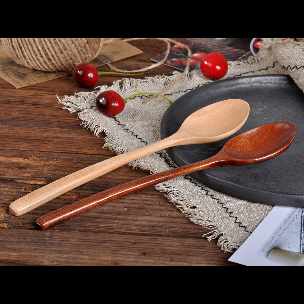Description Picture 6 of itemHot Sale Apanese Style Wooden Spoons Mixing Stirring Kitchen Utensil Bamboo Tool Dinnerware Long Handle Spoon Cuchara De Madera