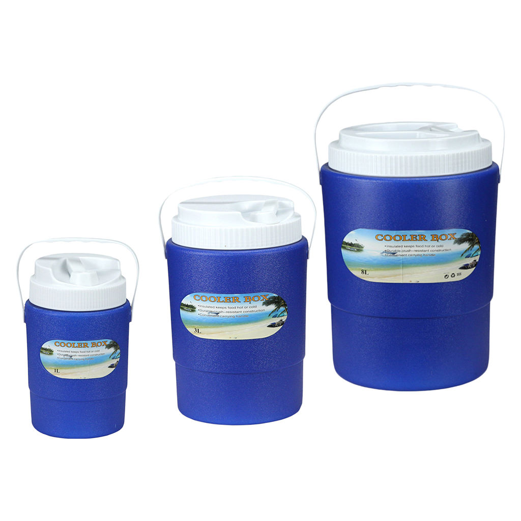 3 Pcs Heavy-Duty Cooler, Ice Bucket Insulated Box for Camping Picnic Lunch Food Beverage Ice Cooler Storage 1L+3L+8L