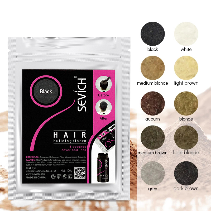 Best of Sevich 10 Colors Hair Fiber Thicken Powder 100g Refill Bag Hair Loss Products Hair Building Fibers Powders Reviews & Tips - Image 5