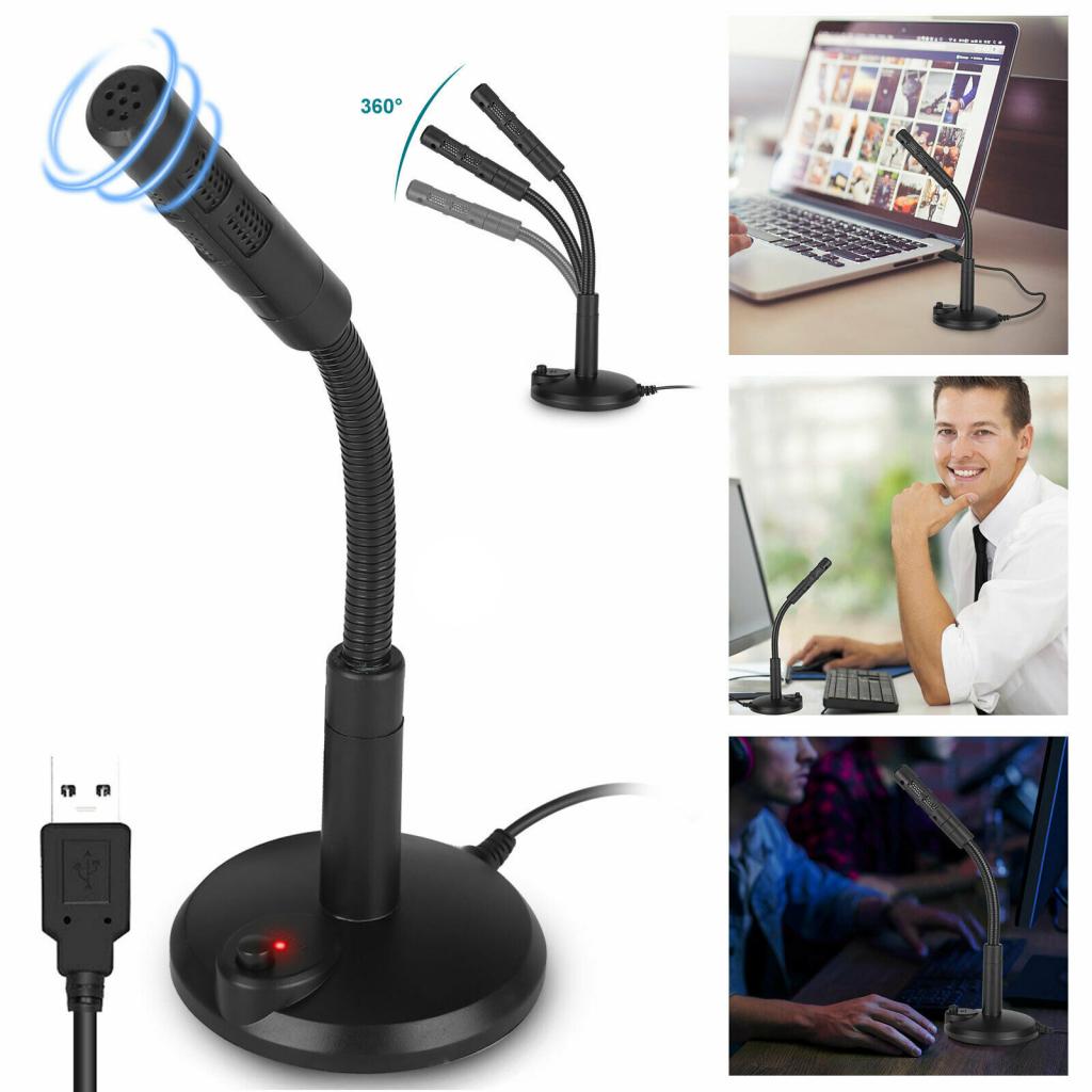 USB Computer Microphone Noise Canceling Voice Recording Mic for PC Laptop Internet Voice Chat