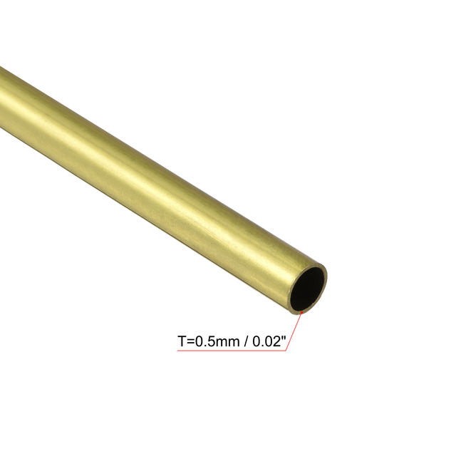 Tube Laiton Rond - 17 Mm De Diamètre Extérieur, épaisseur 0.5 Mm, Longueur 200 Mm - Pour Bricolage Ou Modélisme
