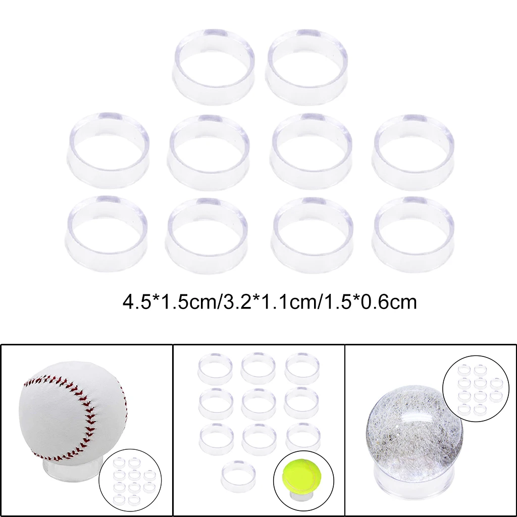 10 PCS Acrylic Clear Display Stand Sphere Holder For Crystal Ball Quartz Glass Stone Base Pedestal Support Decor