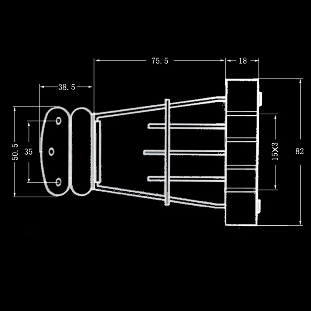 Bass Trapeze Bridge Tailpiece 15mm Spacing Screw fro 4 String Archtop Guitar