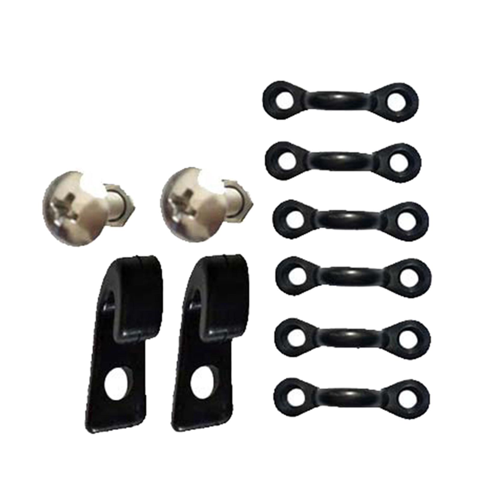 1 Set Deck Rigging Kit Accessor Kayak Deck Loops Tie Down Pad Eyes and Rivets - Bungee Fishing All Accessories Hardware Kit