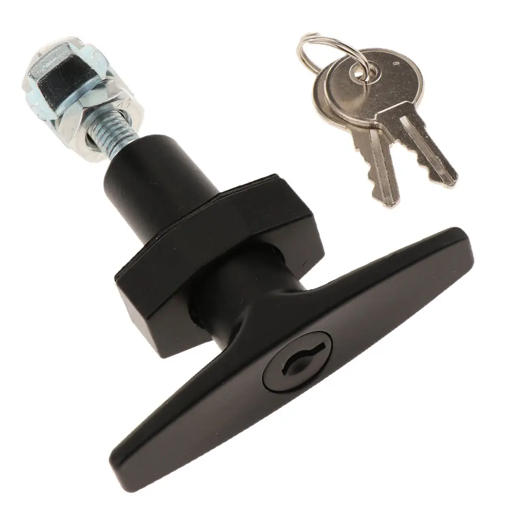 T Lock Handle Garage Door Opener with 2 keys Secure Fit For Caravans Trailer