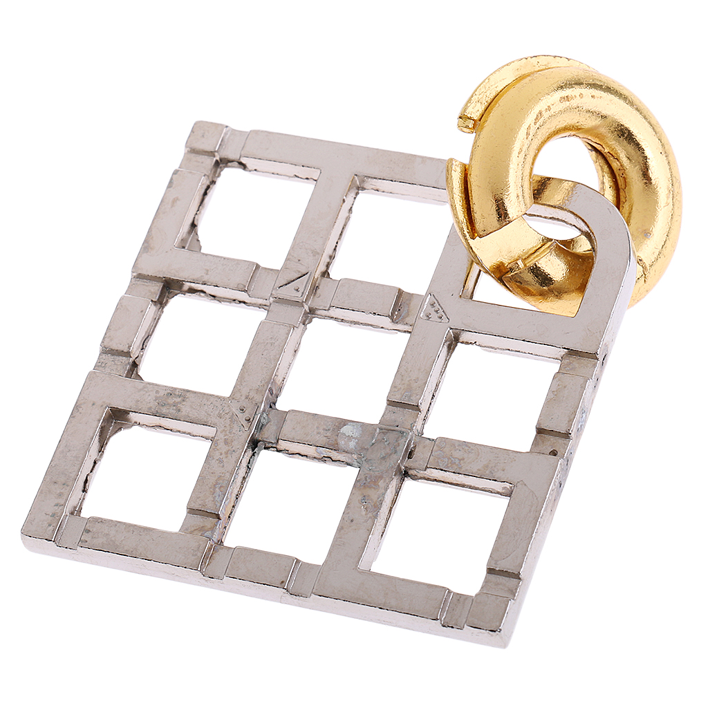 MagiDeal Hot Sale 1Pc Grid Lock Puzzle Classic Metal Brain Teaser IQ Test Toy Gift for Adult Children Kids Youth