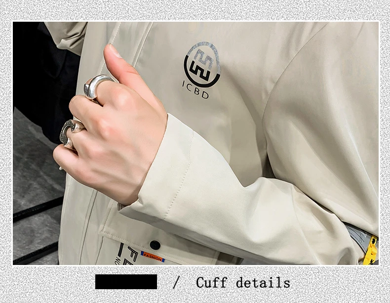 jackets 2021 Casual  Men's Jacket  Print  Hooded Jacket Oversize High-Quality Dust-Proof Pocket Coats Male Korea Fashion  Men's Clothes windbreaker jacket