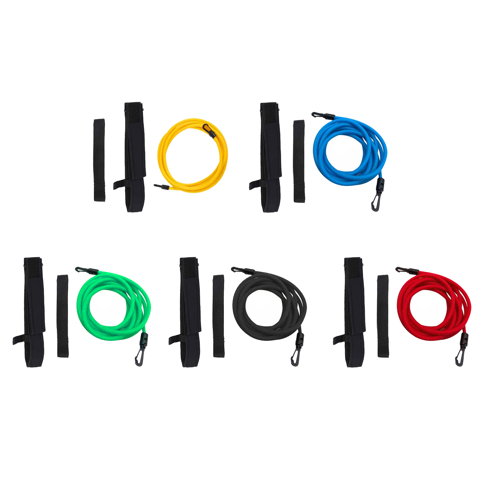 Swimming Resistance Belt Bungee Cord Silicone Swim Trainer Tether Pool Leash