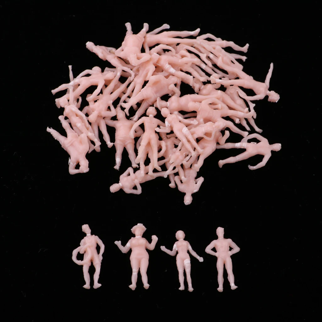 40Pc 1/87 Beach People Figure Model Toys HO for Train Sand Table Accessories