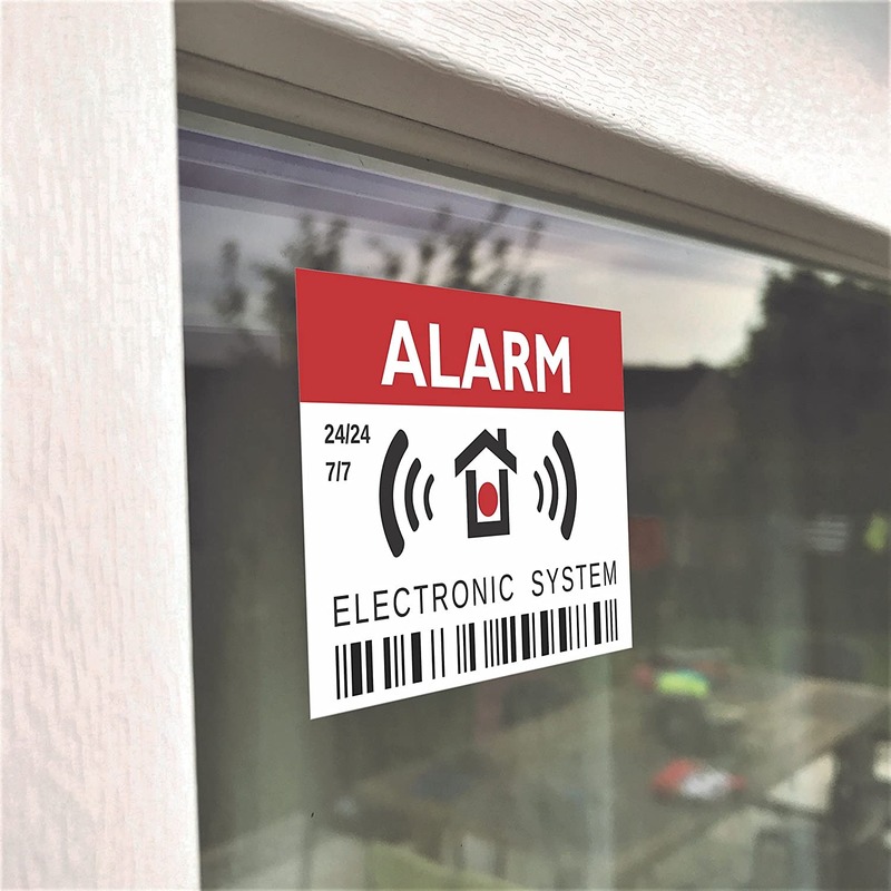 Title 2, 3"*2" 2PCs Intruder Alarm Warning Security Stic...