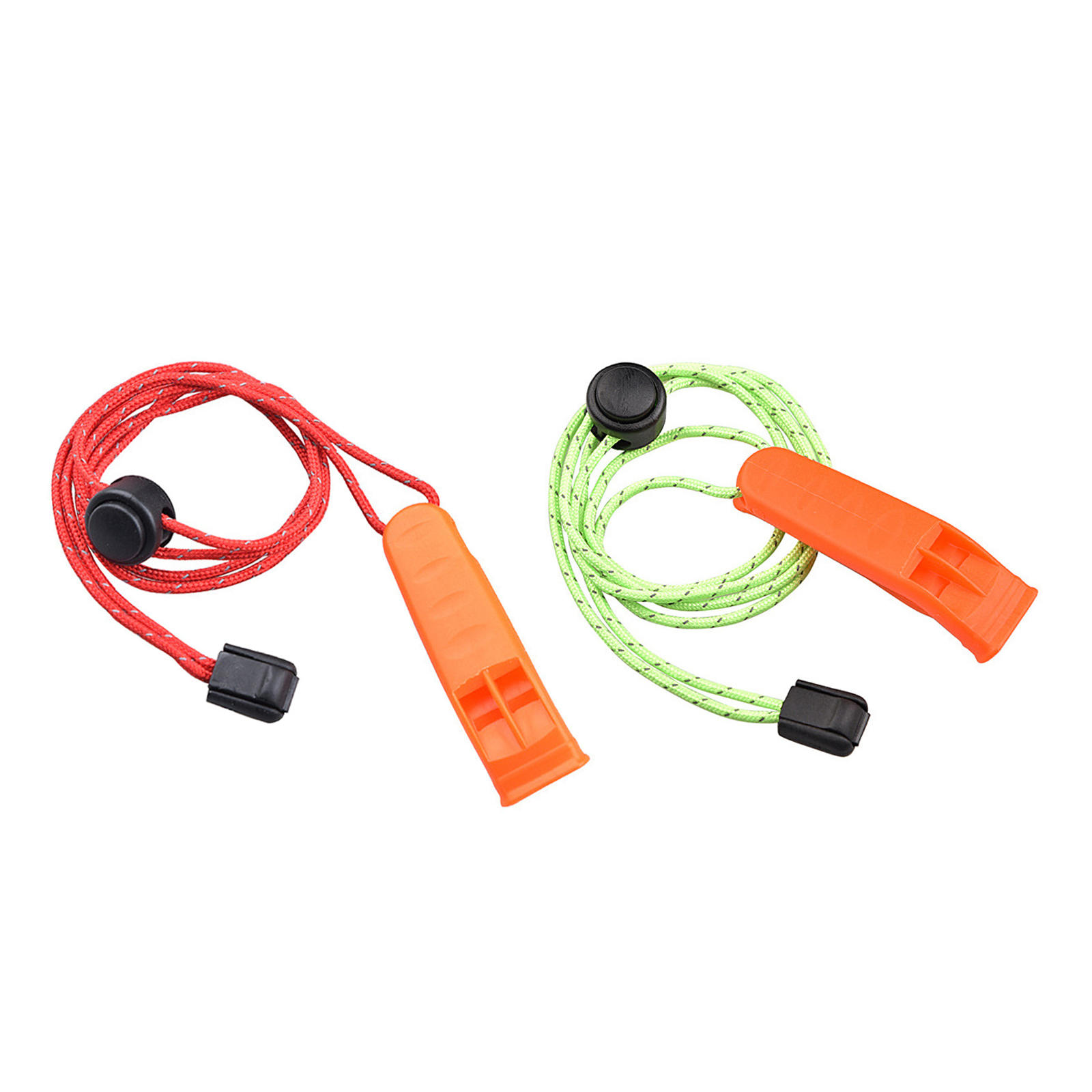 Plastic Emergency Whistles Portable Outdoor Survival Whistle Loud Sound with Lanyard for Camping Hiking Kayak Fishing Lifeguard
