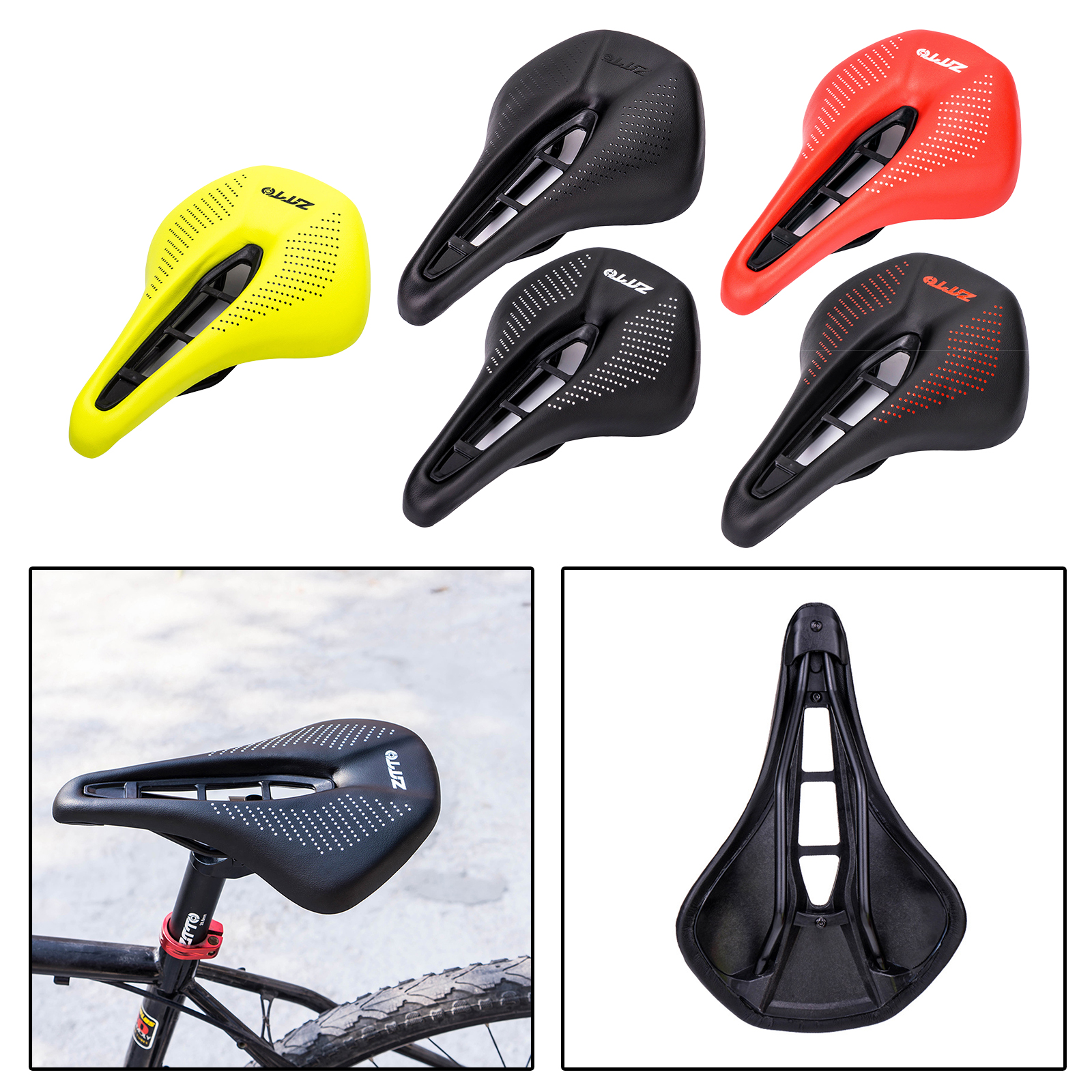 Breathable Comfortable Wide Microfiber Leather Bike Seat Shockproof Lightweight Outdoor Bicycle MTB Saddle for Men Women