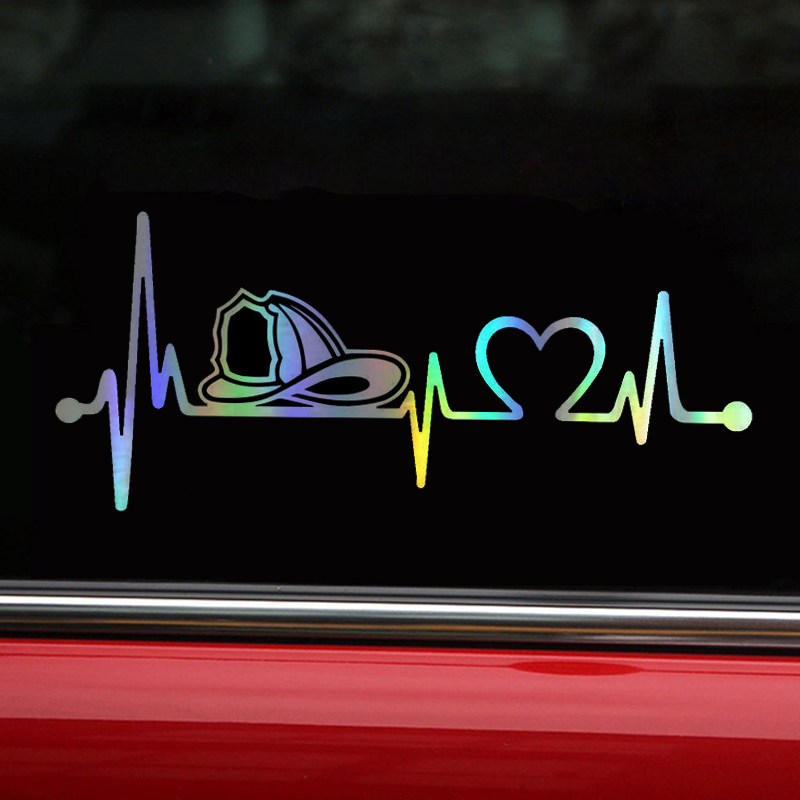 Firefighter Helmet Sticker Car