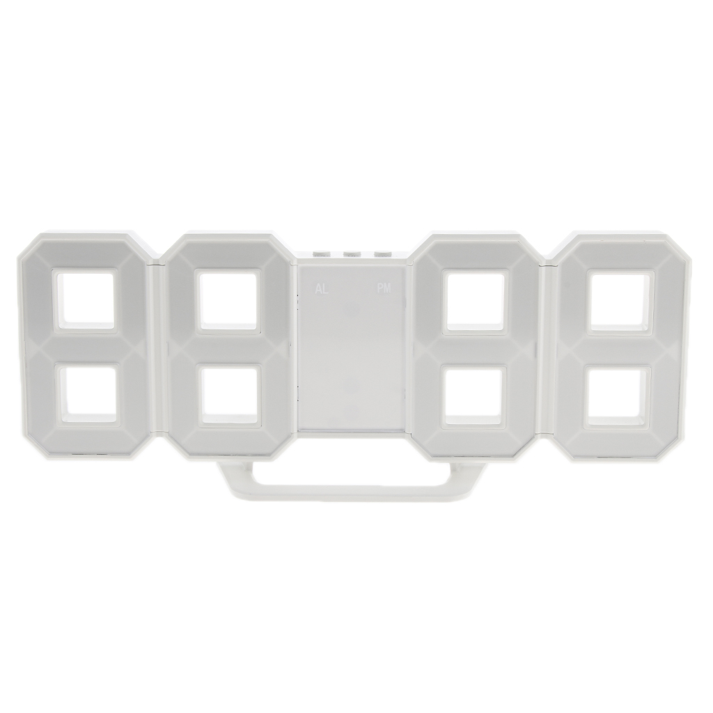 Digital LED Table Wall Clock 24/12-Hour Display USB Alarm Snooze