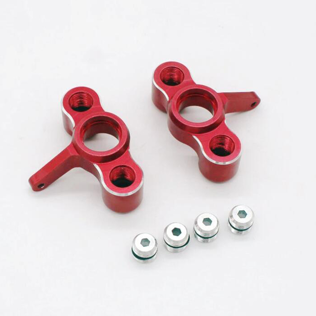 Pack of 2 Metal RC Car Steering Knuckles Carrier EA1003 for JLB Racing CHEETAH 1/10 Car Truck Hobby Model DIY Modified Red
