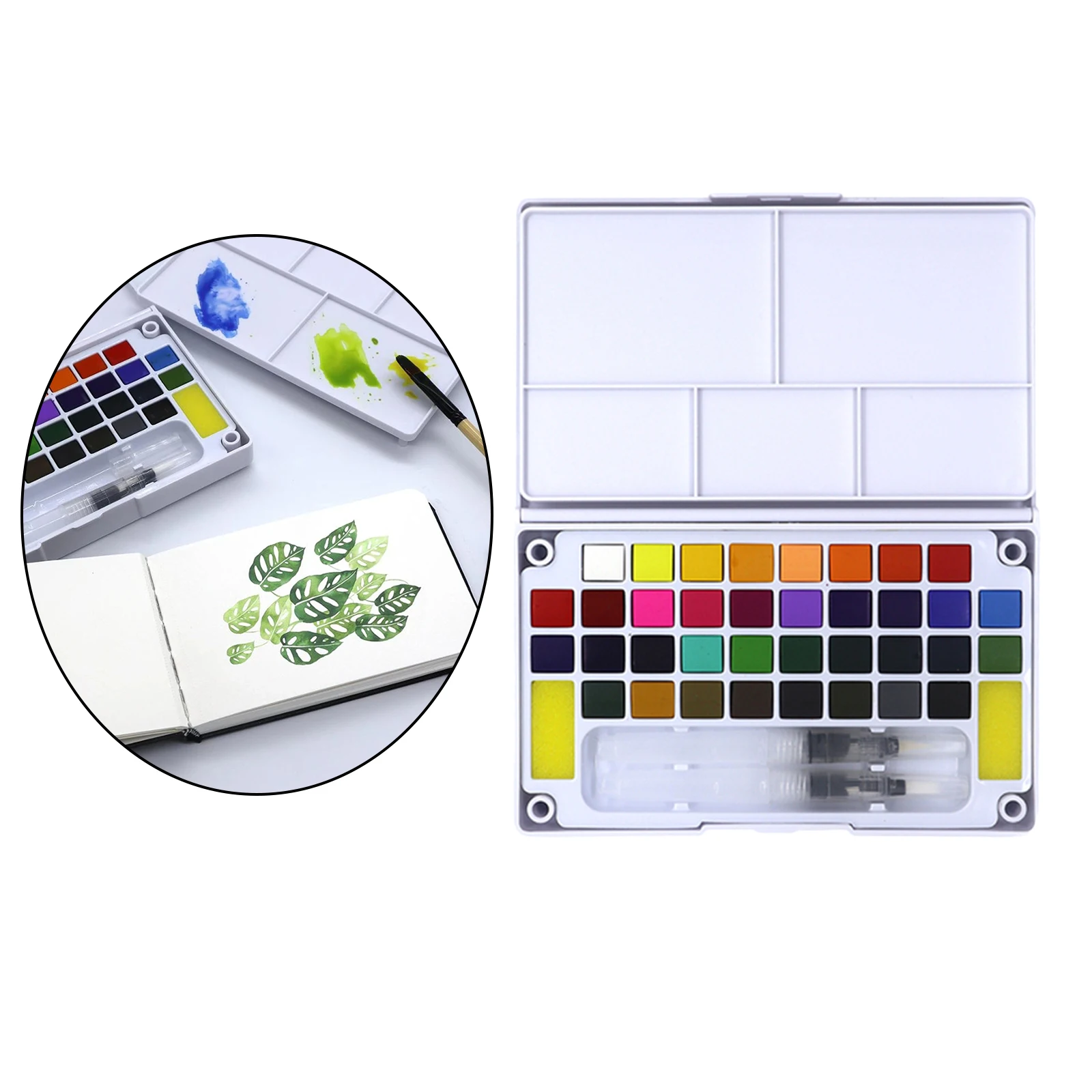 Deluxe Artist Watercolour Painting Set 36 Colors Solid Water Colours Paint Accessories, Great for Artists, Beginner & Adults